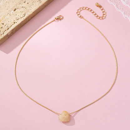 Constance Natural Stone Heart Necklace