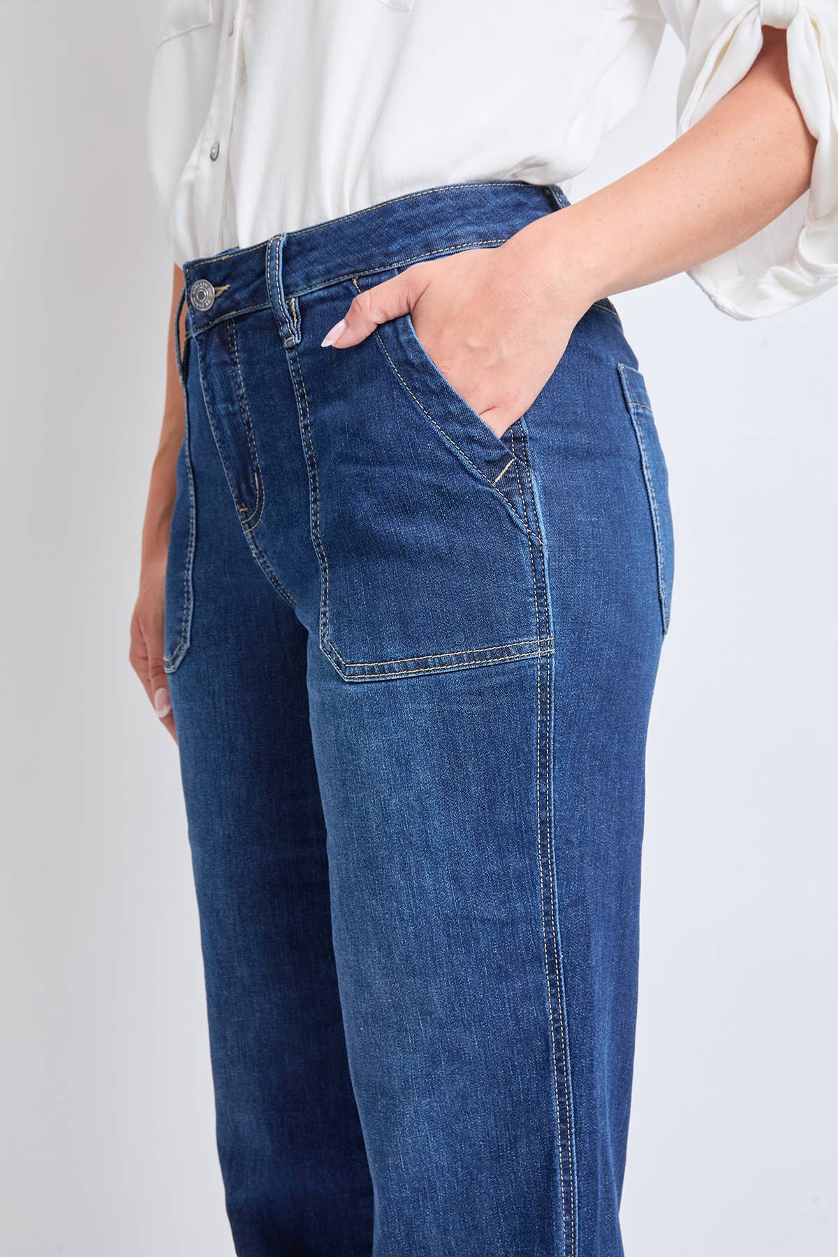 YMI Royalty Missy DW Wide Leg Tummy Control Jean