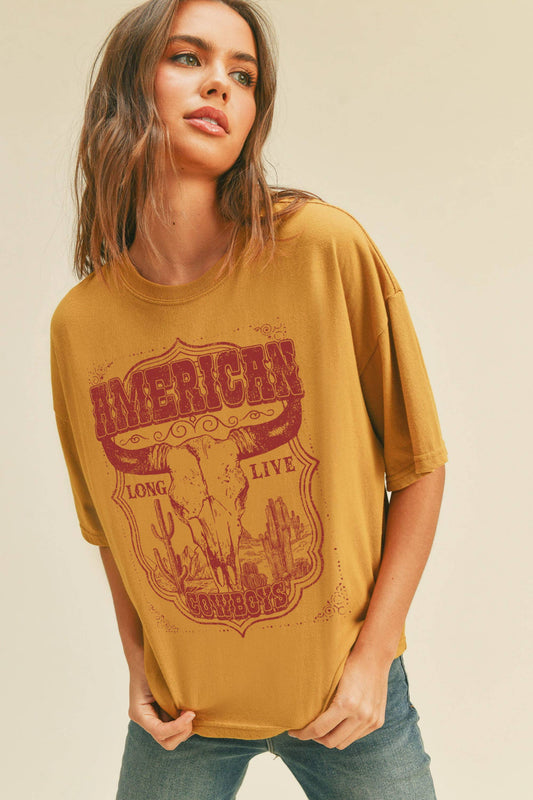 American Longhorn Long Live Cowboys Tee