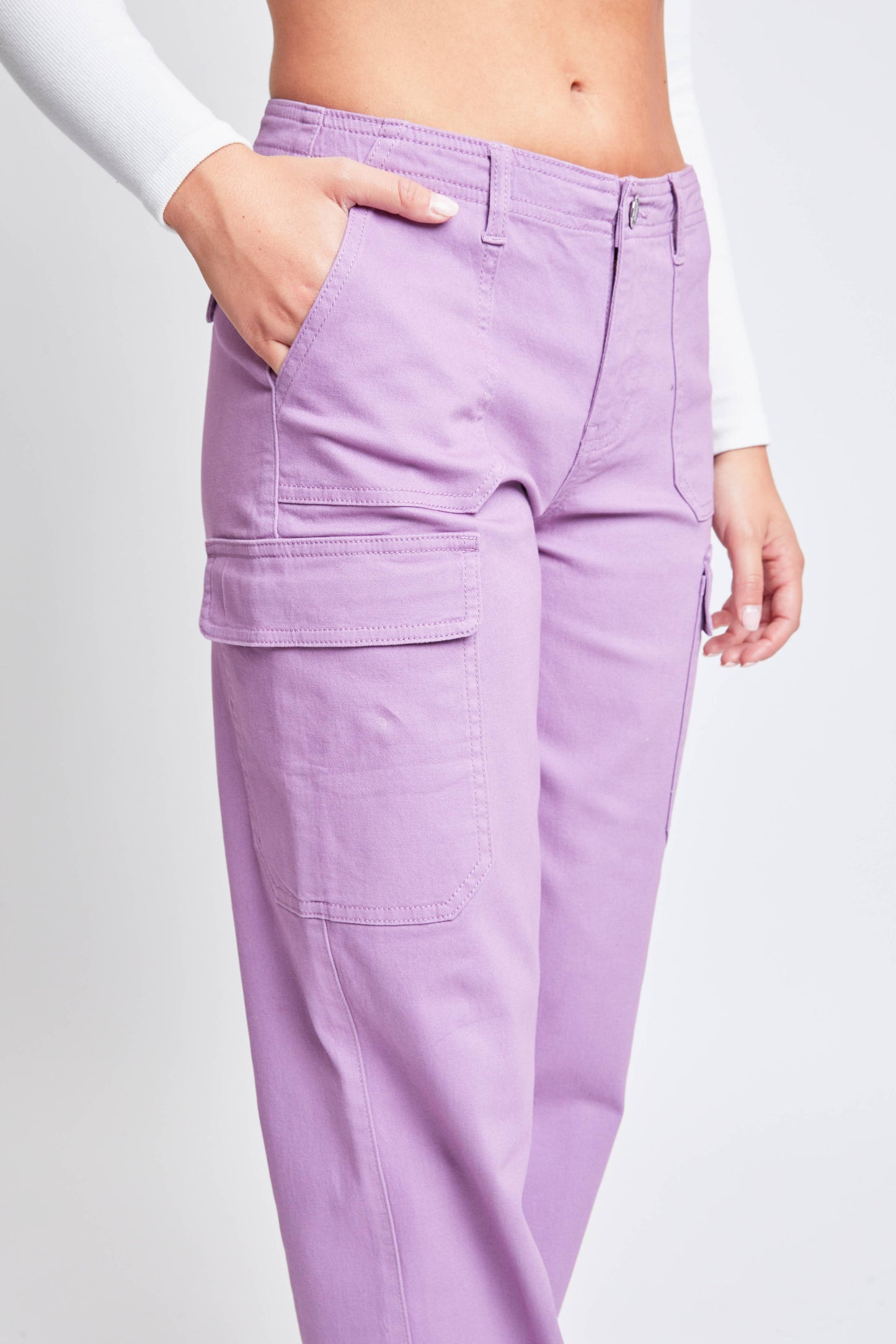 YMI 90s Cargo Straight Leg Purple Pant