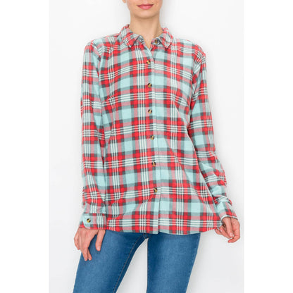 Fleece Plaid Buttondown