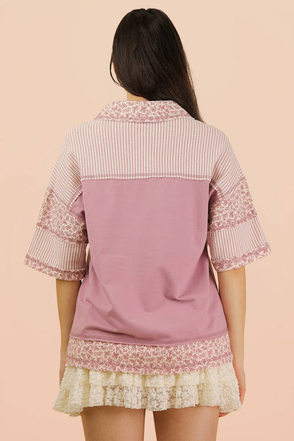 Reese Floral Rugby Tee