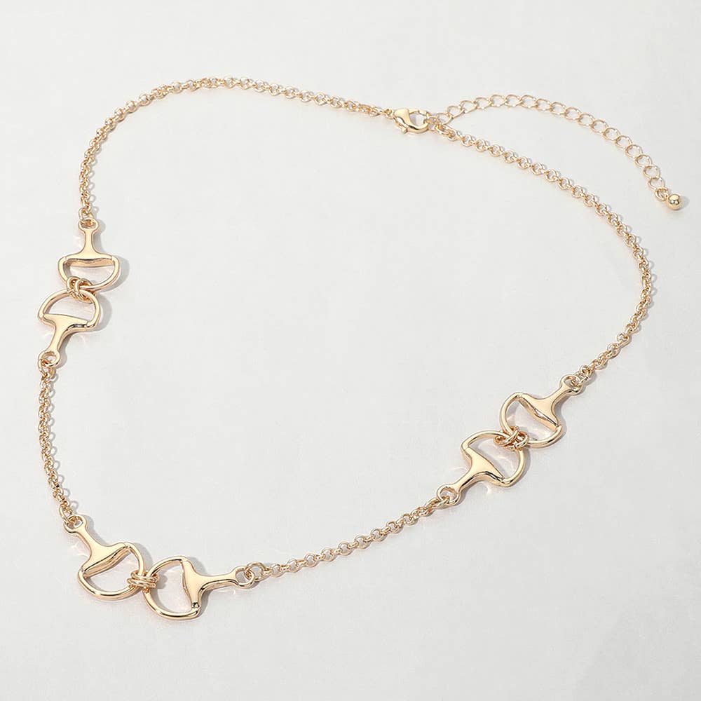 McRae 3 Horsebit Link Chain Necklace