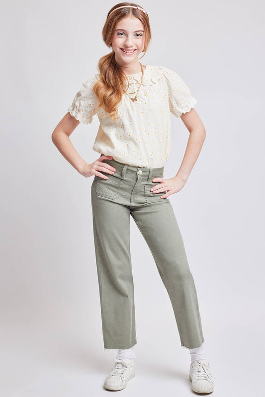 Girls YMI Millie Olive Wide Leg Pants