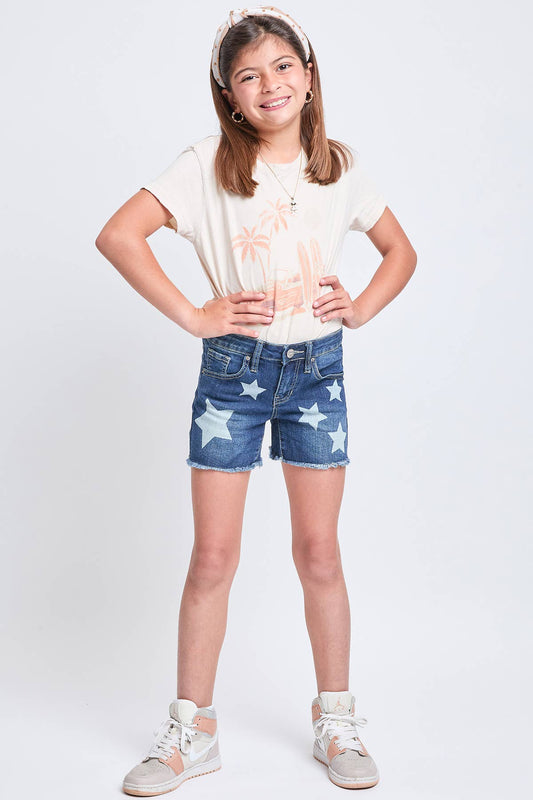 Girls YMI Star Denim Shorts