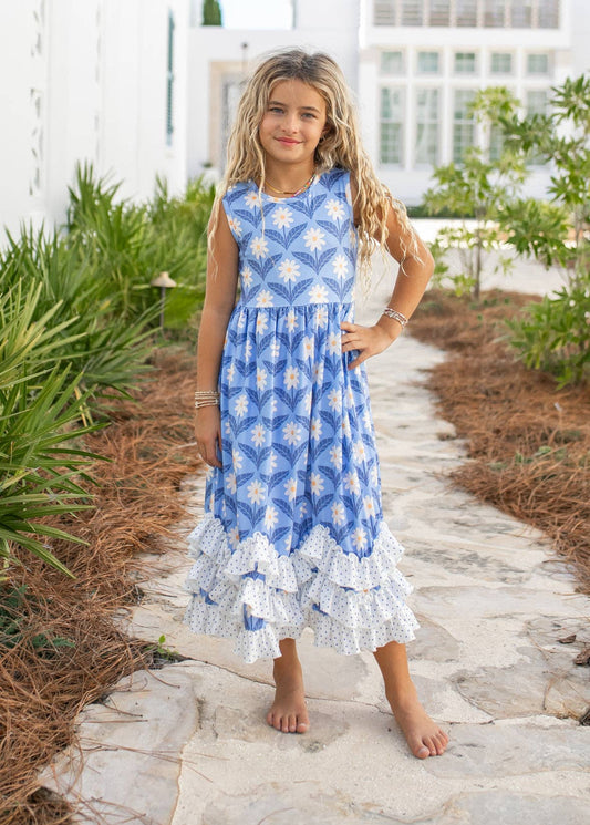 Girls Felicity Daisy Floral Maxi Dress