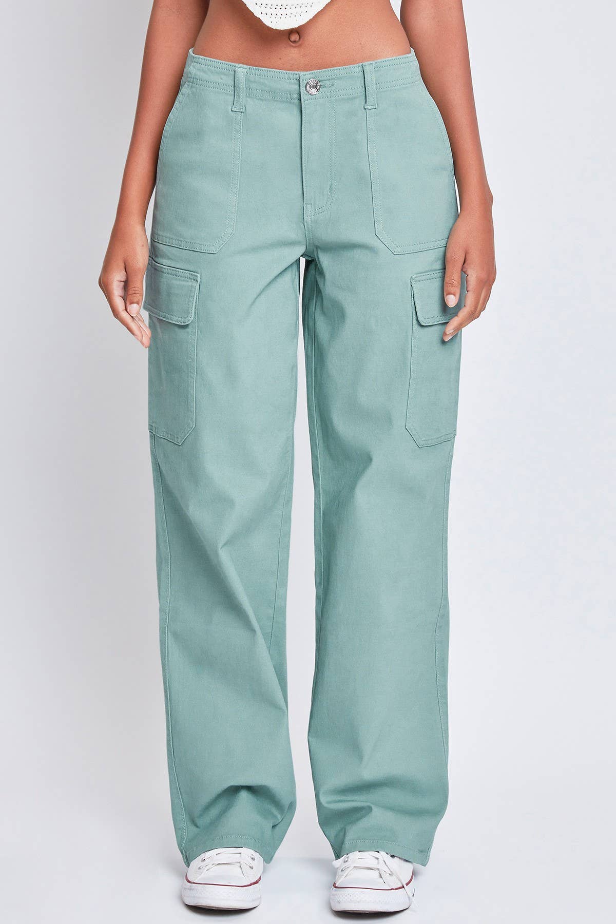 YMI 90s Cargo Straight Leg Teal Pant