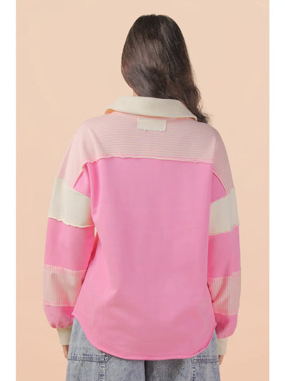 Maher Rugby Button Oversized Top