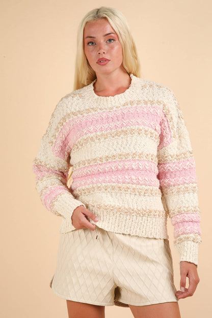 Beartown Striped Knit Sweater