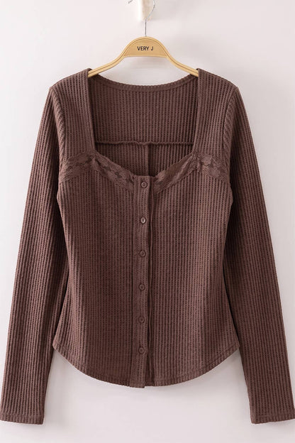 Ingrid Sweetheart Buttondown Top