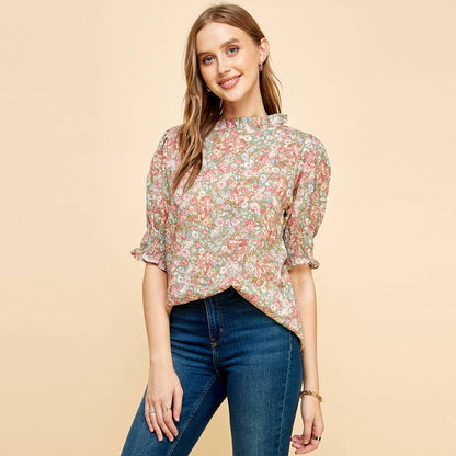 Granada Floral Shortsleeve Blouse