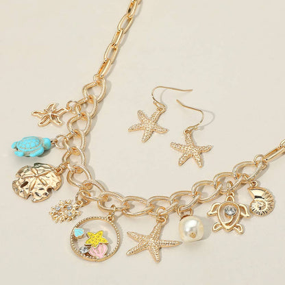 Delmar Sea Turtle Charm Gold Necklace