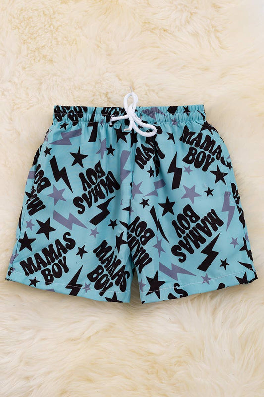Boys Printed Swim Trunks
