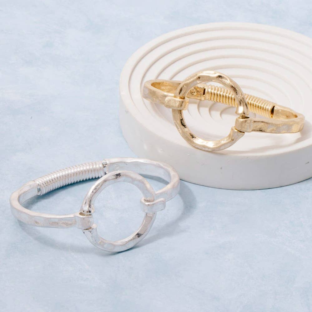Finch Hammered Bangle Bracelet