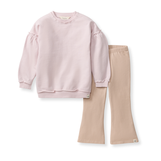 Burt's Bees Girls Solid Sweatshirt Set