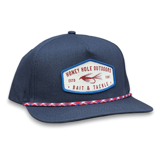 Mens Honey Hole Trout Fly Twill Rope Hat
