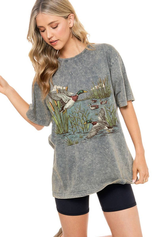Mallard Duck Mineral Washed Tee