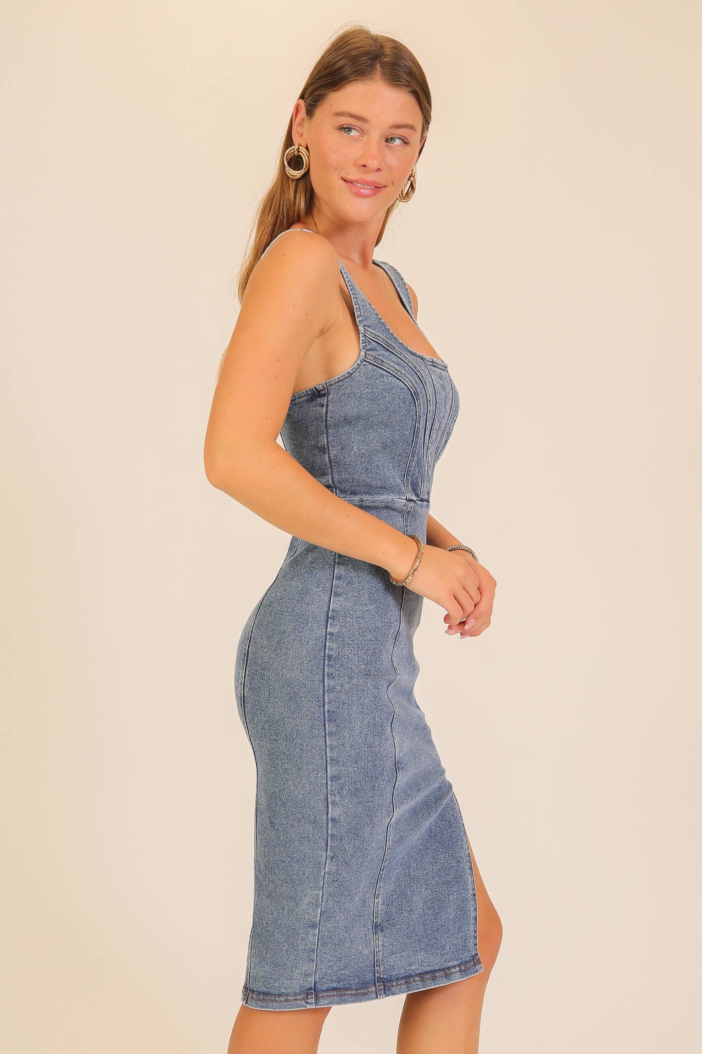Eloise Blue Denim Dress