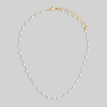 Joselyn Glass Bead Chain Choker Necklace