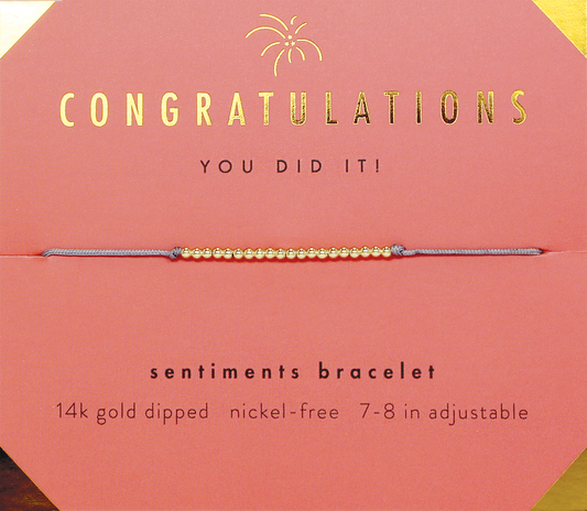 Congratulations You Did It Bracelet