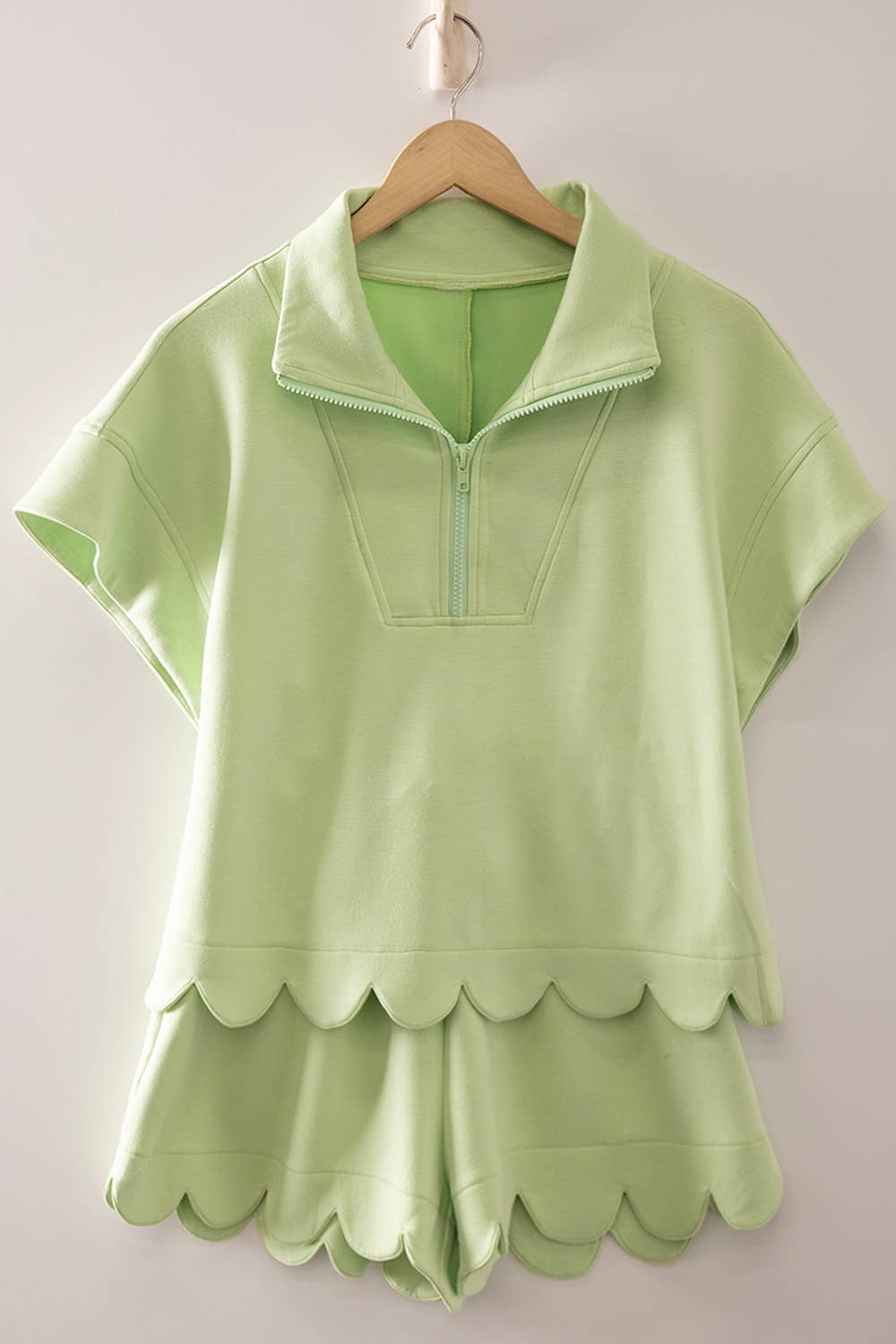 Scalloped Scuba Short Set