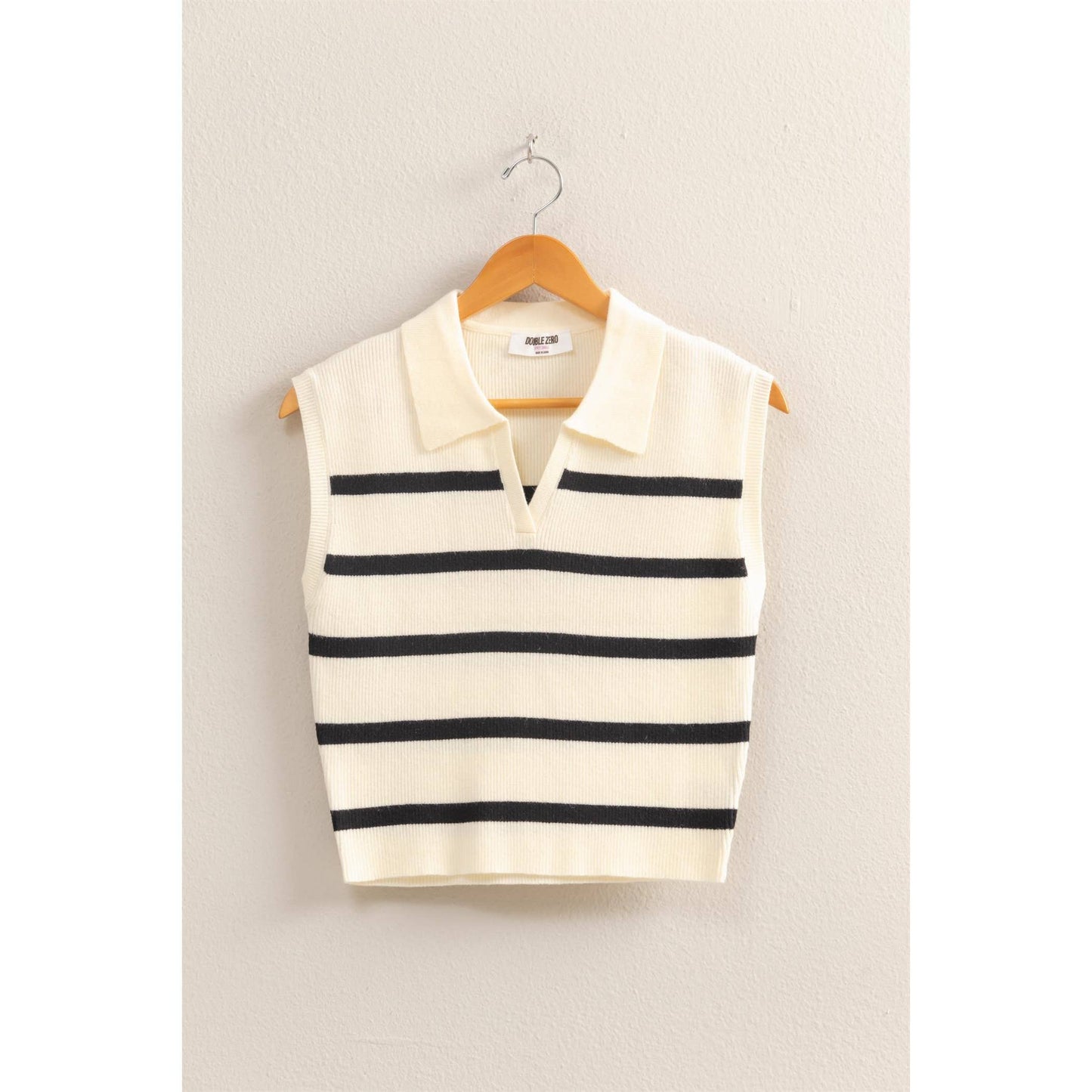 Madison Striped Collared Top