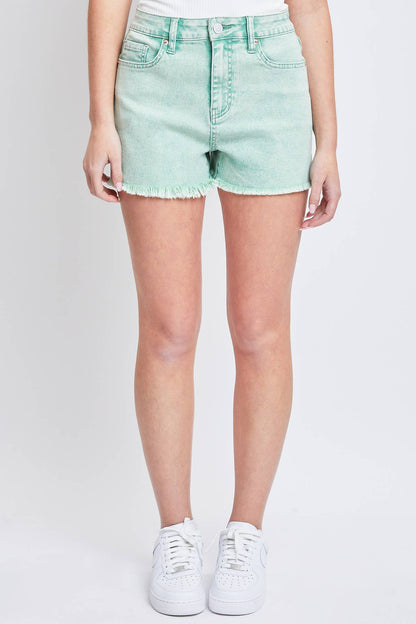 YMI Shamrock Acid Wash Mom Shorts