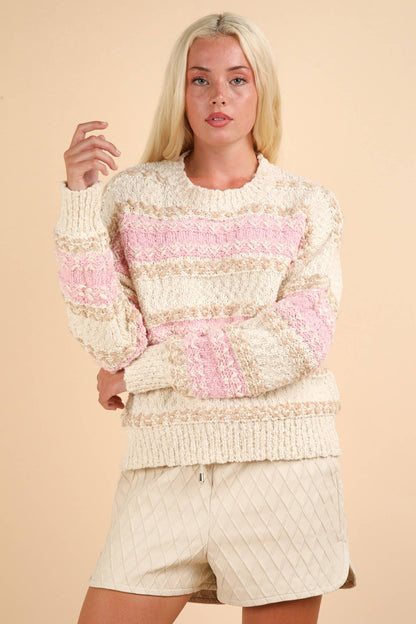 Beartown Striped Knit Sweater