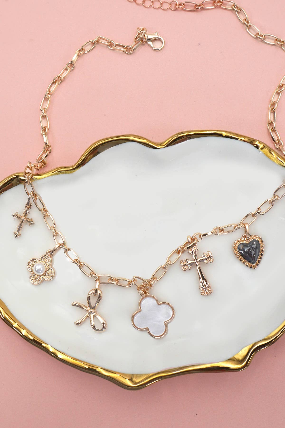 Constance Quatrefoil Charm Necklace
