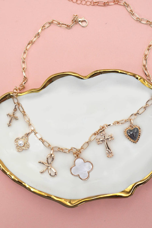 Constance Quatrefoil Charm Necklace