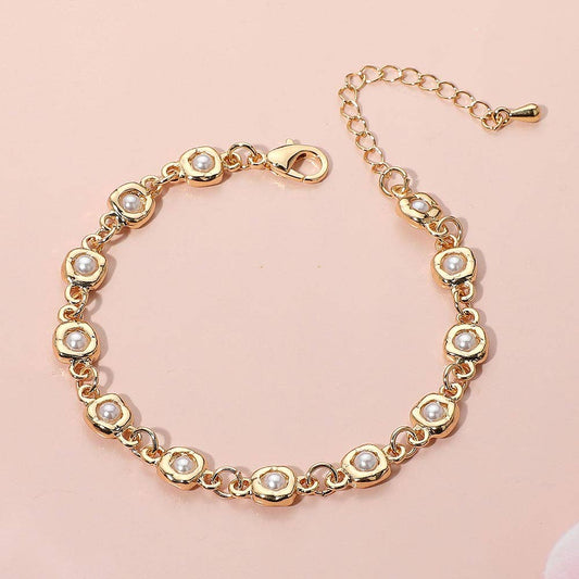 Meadow Pearl Beaded Link Bracelet