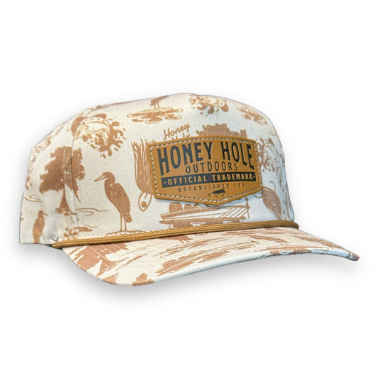 Mens Honey Hole Tackle Shop Rope Hat