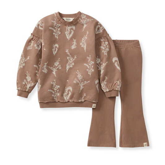 Burt's Bees Girls Little Wild Flower Toddler Sweatshirt Set