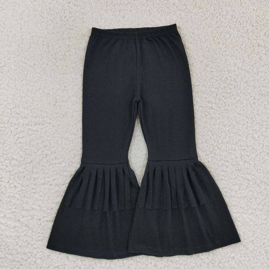 Girls Fringe Black Bell Bottoms