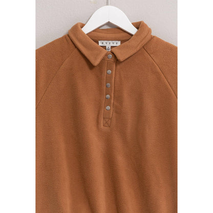 Fontace Fleece Button Pullover