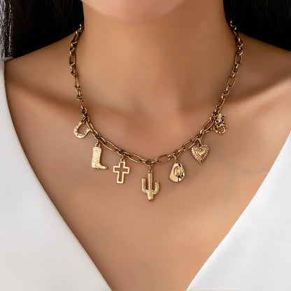 Nevada Cactus Charm Necklace