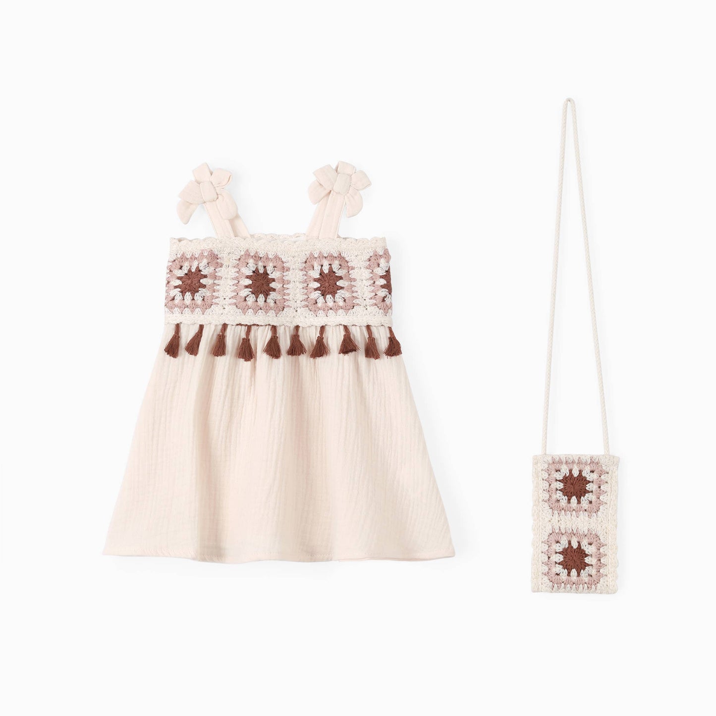 Baby Girls Bohemia Crochet Tassel Dress