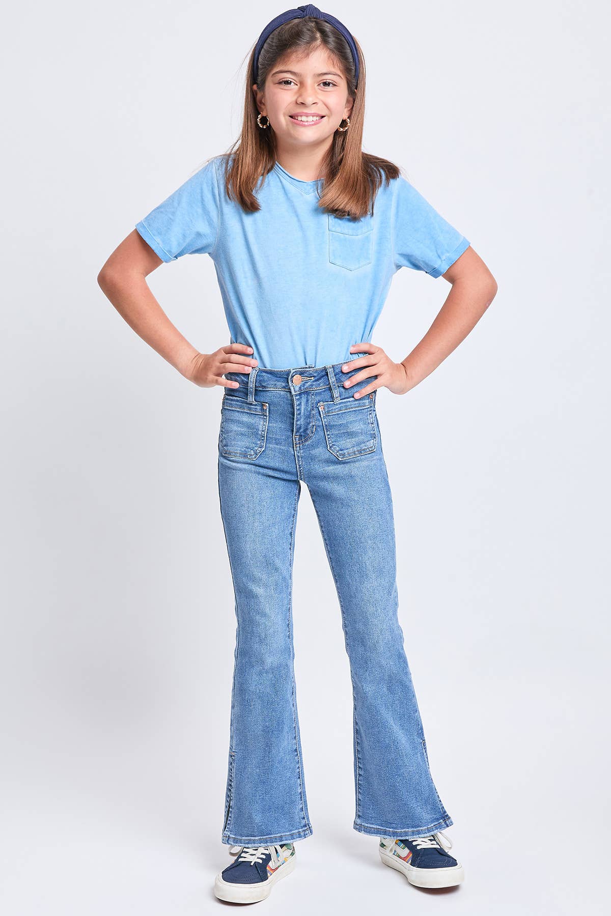 Girls YMI Medium Wash Flare Jeans