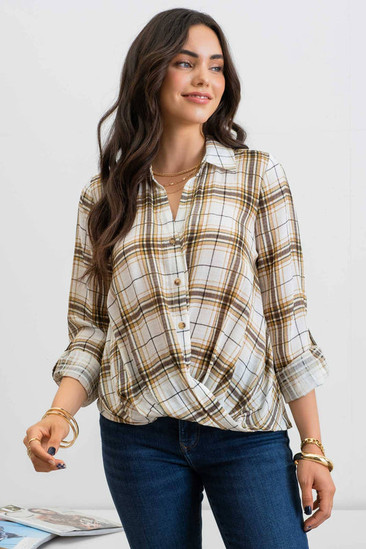 Sauk Plaid Drape Buttondown