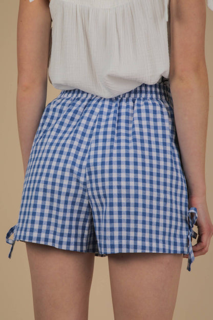 Frankie Side Bow Gingham Boxer Shorts