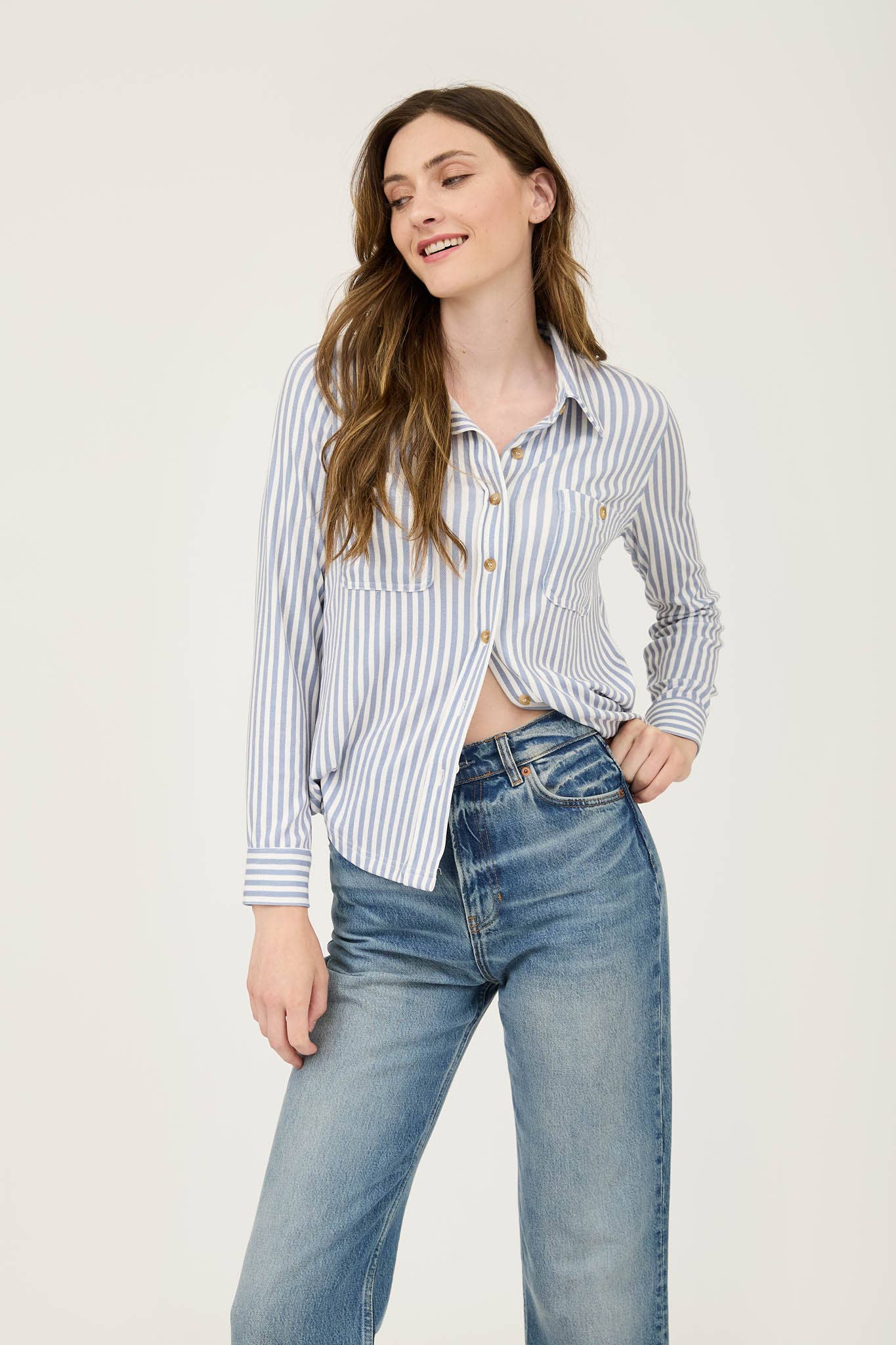 Carlin Fitted Striped Buttondown