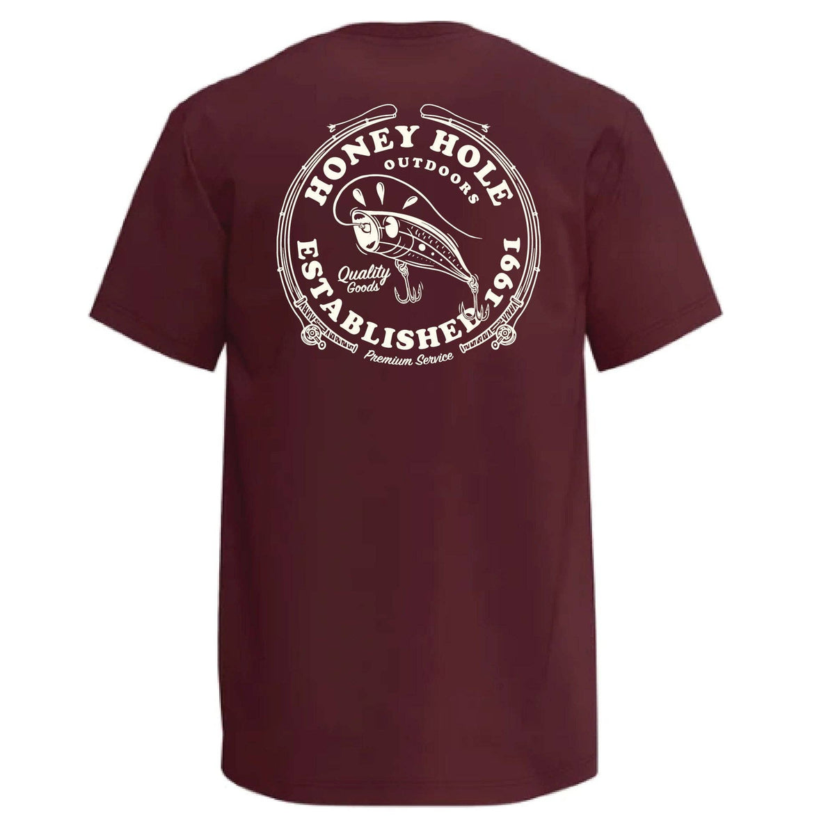 Mens Honey Hole Maroon Shop Tee