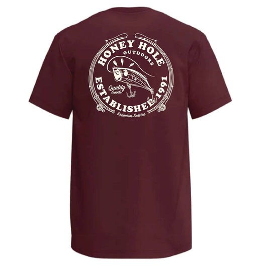 Mens Honey Hole Maroon Shop Tee