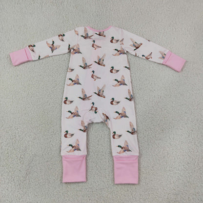 Baby Girls Pink Mallard Sleeper