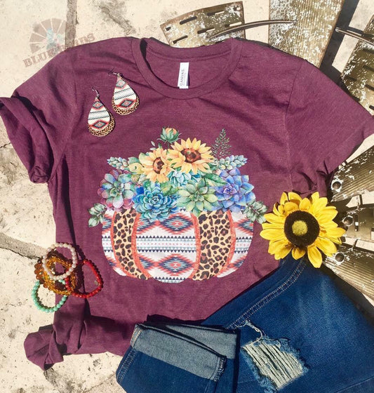 Baby/Toddler Girl Aztec Leopard Pumpkin Tee