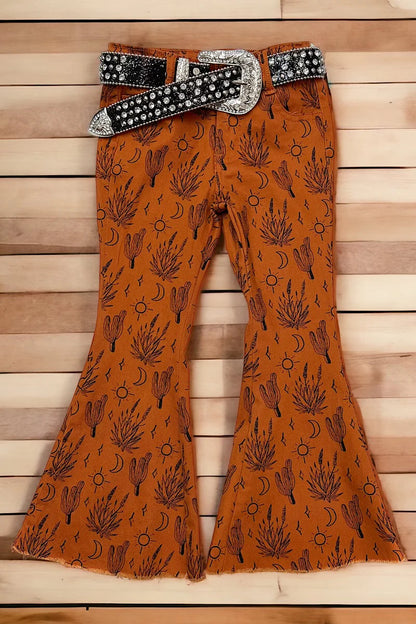 Girls Sunset Country Bell Bottoms