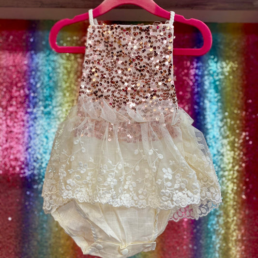 Baby Girl Sequin Romper