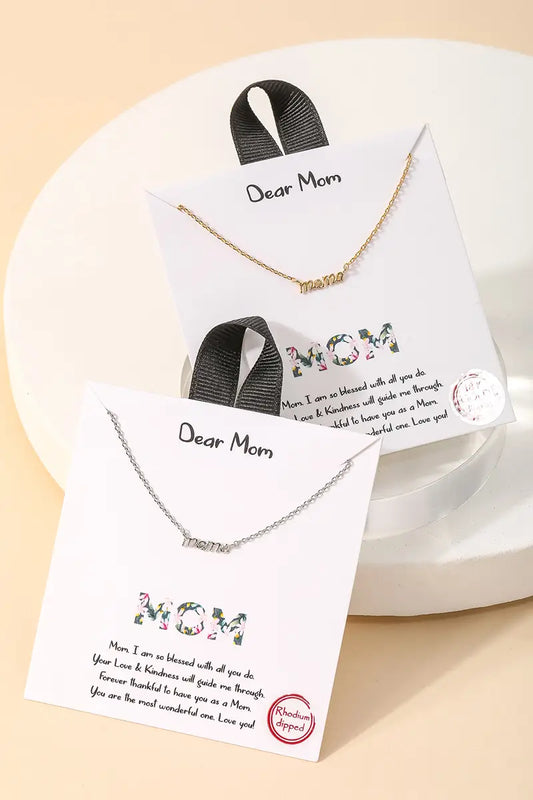 Dear Mom Mama Necklace