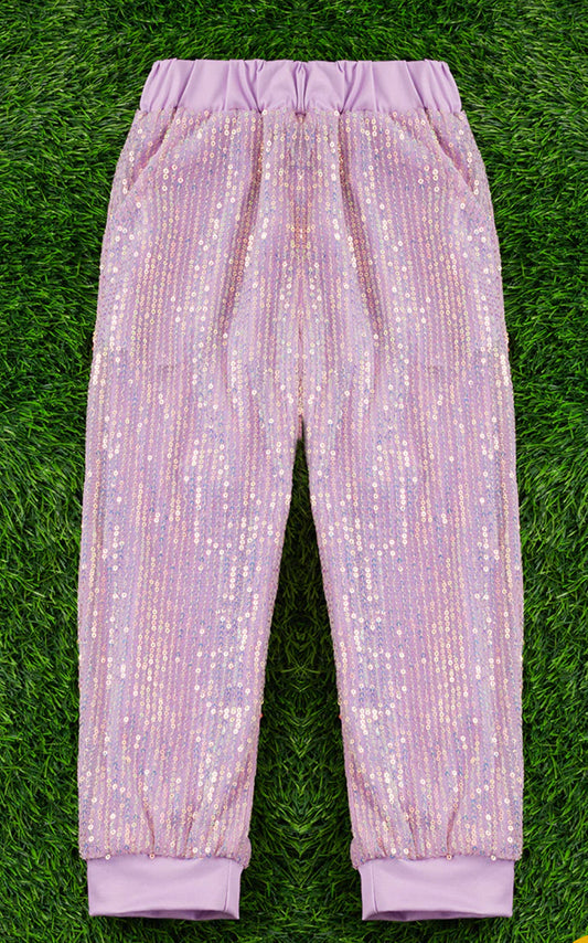 **SALE!** Baby Toddler & Girls Lavender Sequin Joggers