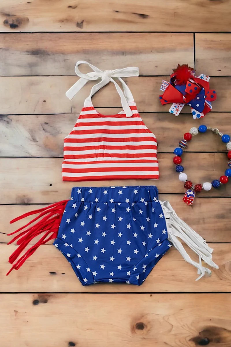 Baby Girl Patriotic Bloomer Set